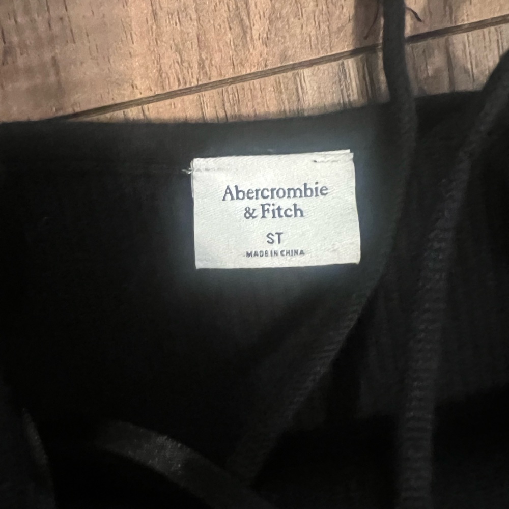 Abercrombie & Fitch Black Ribbed Asymmetrical Strappy Maxi Dress Small Tall - Picture 11 of 12